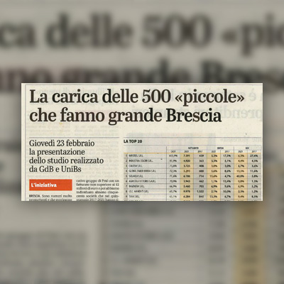 Le Migliori 500 Piccole-Medie Imprese - Articolo del Giornale di Brescia