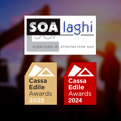 Certificazione SOA Laghi, Cassa Edile Awards 2023 e 2024