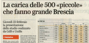 500 Piccole Medie Imprese - Giornale di Brescia